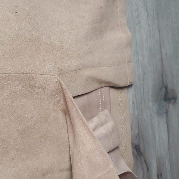Lulu's Superpower Tan Suede Pencil Skirt - Picture 8 of 8